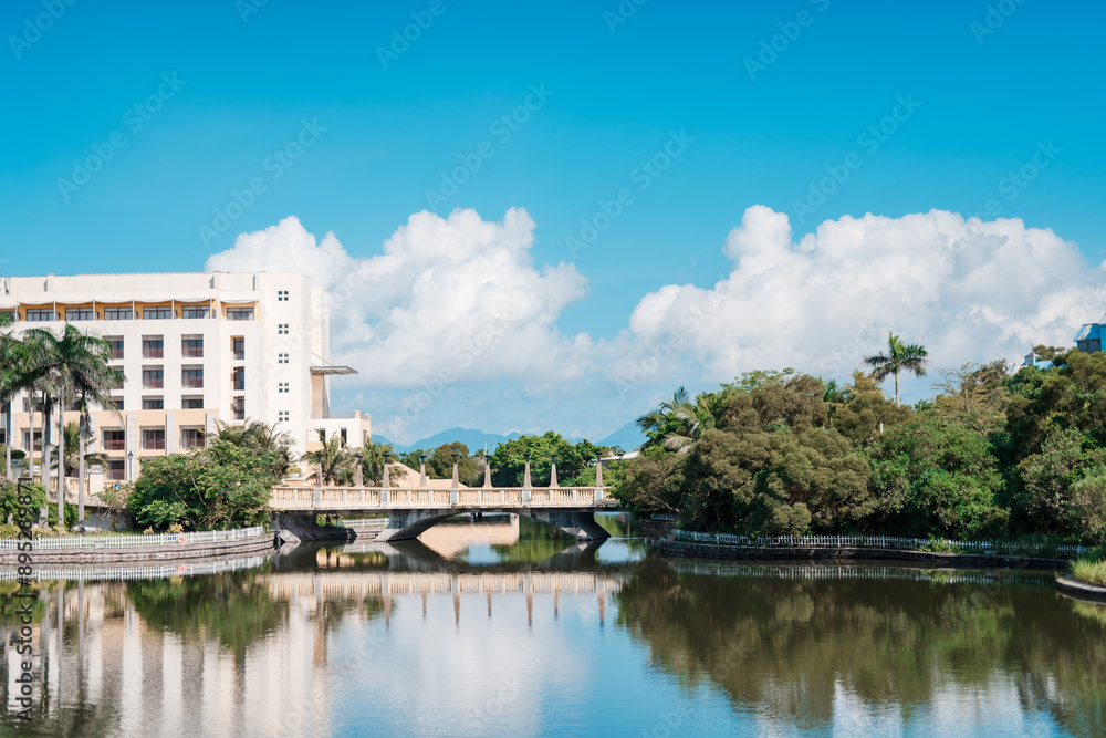 A quiet morning at the Ocean Spring Bay Beach Hotel in Zhuhai, Guangdong A quiet morning at the Ocean Spring Bay Beach Hotel in Zhuhai, Guangdong