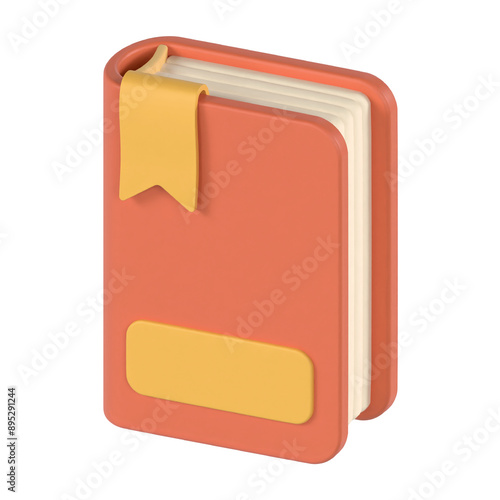Closed Book 3D Illustration Render School icons