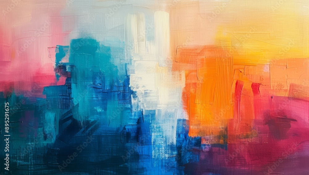 Abstract Painting in Vibrant Hues Abstract Painting in Vibrant Hues