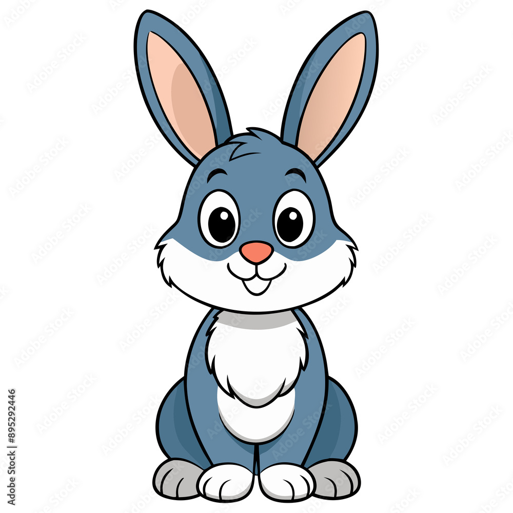 Fototapeta premium rabbit cartoon. PNG file transparent background