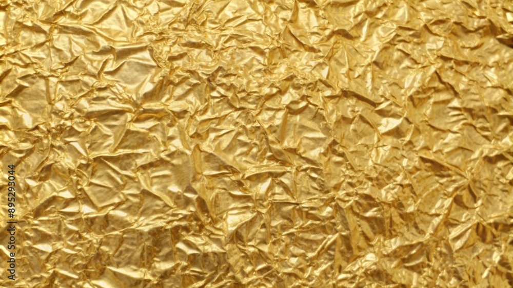 Shiny gold wall with crumpled metallic foil texture, seamless repeat pattern, modern luxury gilded age backdrop Shiny gold wall with crumpled metallic foil texture, seamless repeat pattern, modern luxury gilded age backdrop