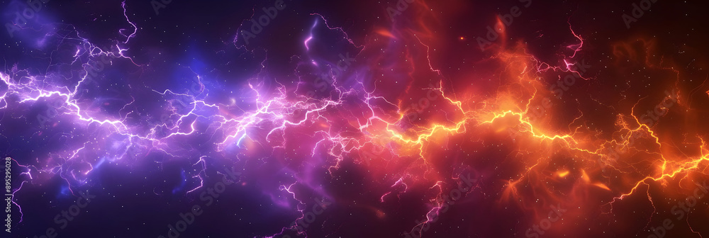 Vibrant abstract background with electric blue and fiery red light streaks, symbolizing energy and power. Vibrant abstract background with electric blue and fiery red light streaks, symbolizing energy and power.