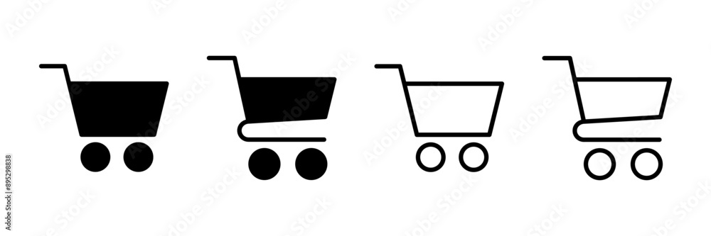 Shopping icon vector isolated on white background. Shopping cart icon. Basket icon. Trolley Shopping icon vector isolated on white background. Shopping cart icon. Basket icon. Trolley