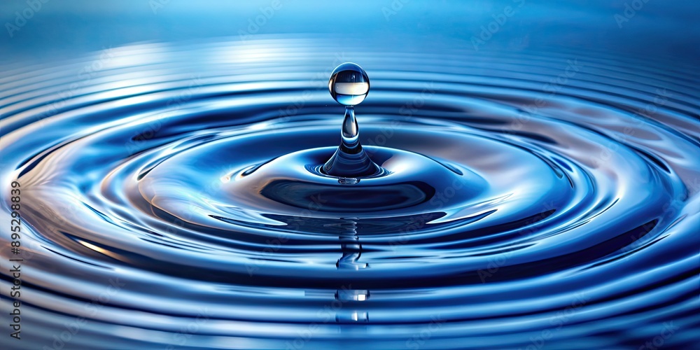 Water drop background with reflection and ripples , water, drop, background, wet, reflection, ripple,liquid, purity, macro, closeup