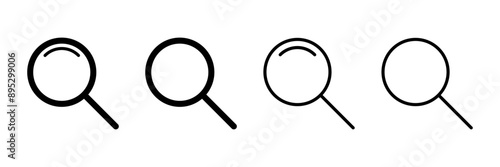 Wallpaper Mural Search icon vector isolated on white background. Glass vector icon. search magnifying glass icon. Find Torontodigital.ca