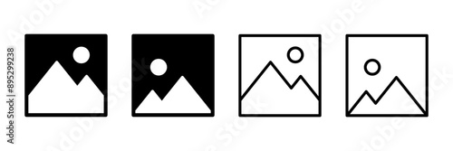 Picture icon vector isolated on white background. Picture vector icon. photo gallery icon vector
