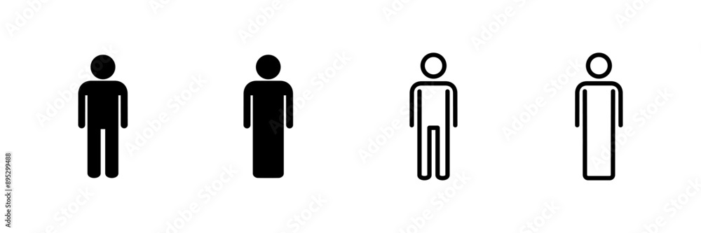 Man icon vector isolated on white background. male icon vector. human symbol Man icon vector isolated on white background. male icon vector. human symbol