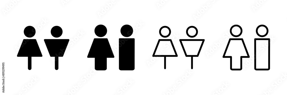 Man and woman icon vector isolated on white background. male and female symbol Man and woman icon vector isolated on white background. male and female symbol