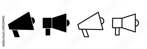 Megaphone icon vector isolated on white background. Loudspeaker icon vector. Volume icon