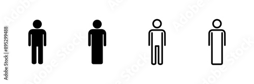 Man icon vector isolated on white background. male icon vector. human symbol