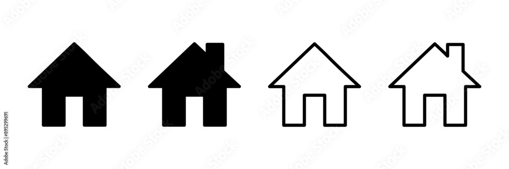 Home icon vector isolated on white background. House vector icon. Address Home icon vector isolated on white background. House vector icon. Address