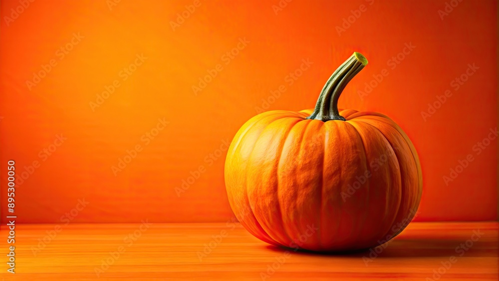 Vibrant pumpkin on a bright orange background, pumpkin, orange, autumn, seasonal, harvest, vibrant, festive, decoration Vibrant pumpkin on a bright orange background, pumpkin, orange, autumn, seasonal, harvest, vibrant, festive, decoration