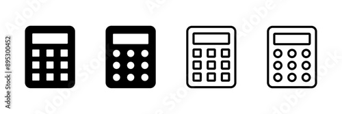 Calculator icon vector isolated on white background. Calculator vector icon. Accounting icon
