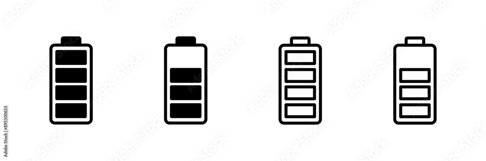 battery icon vector isolated on white background. Battery vector icon. battery charge level. battery charging icon battery icon vector isolated on white background. Battery vector icon. battery charge level. battery charging icon