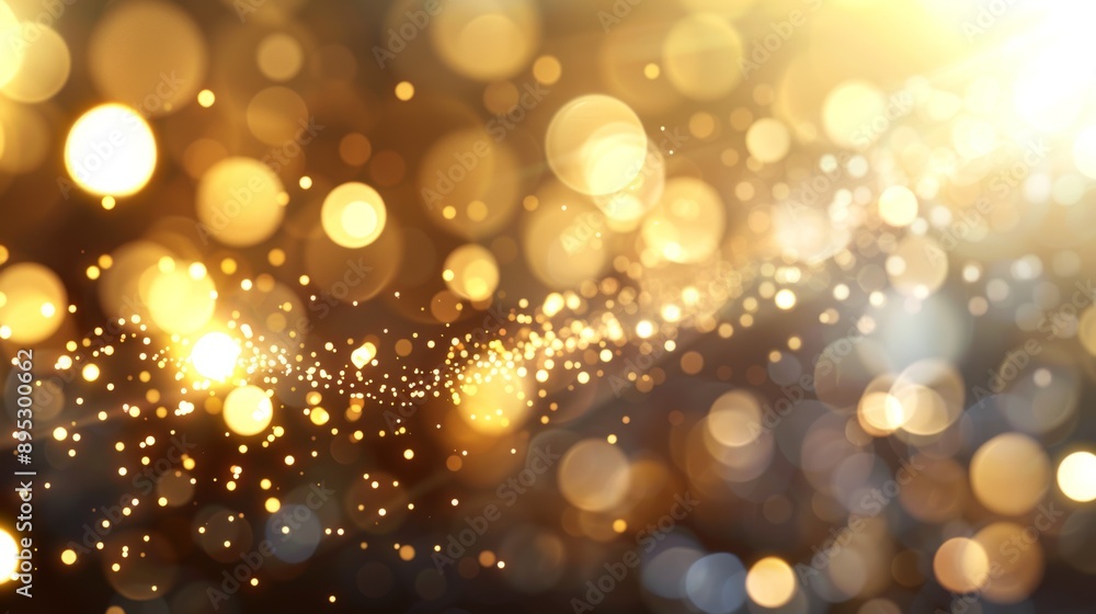 A blurry image of gold and black with many small circles A blurry image of gold and black with many small circles
