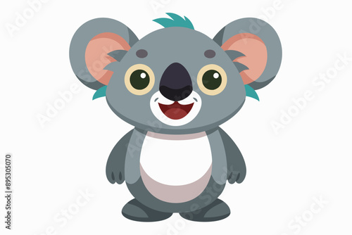 Funny Koala Vector Illustration, Cartoons, Clipart, and Line Art Design on White Background, Funny Koala vector illustration, cartoon, clipart, and line art design on a white background photo