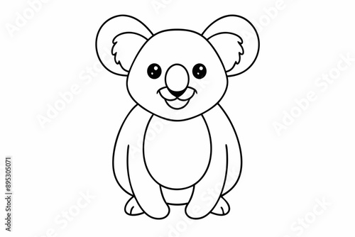 Funny Koala Vector Illustration, Cartoons, Clipart, and Line Art Design on White Background, Funny Koala vector illustration, cartoon, clipart, and line art design on a white background photo