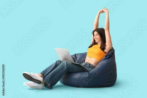 Beautiful young happy woman...