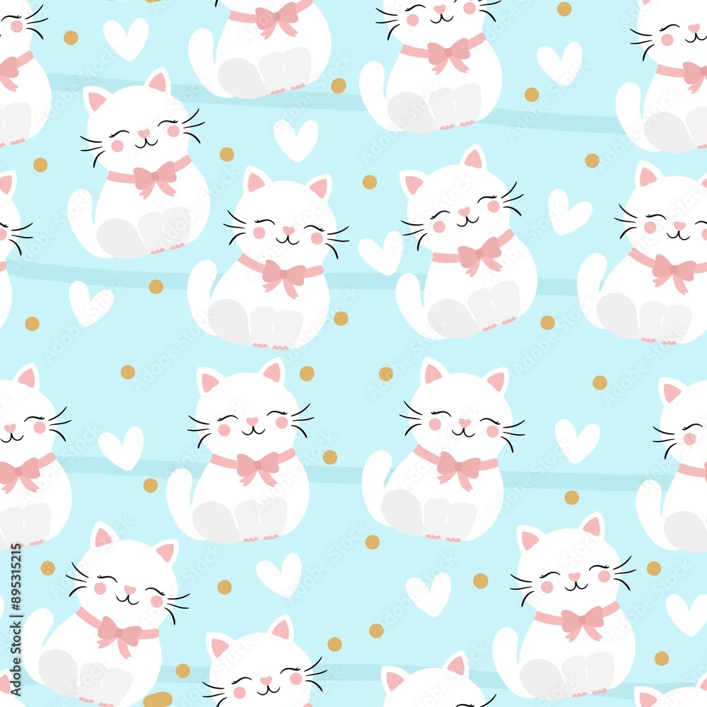 seamless pattern with cats seamless pattern with cats