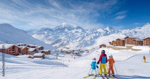 Immerse yourself in the beauty of a mountain ski resort during a winter vacation with your family. Discover adventure, relaxation, and stunning alpine views in this picturesque setting