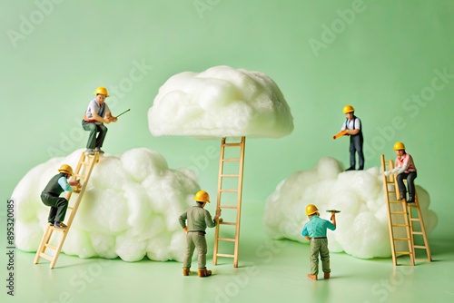 Engineers Working on Cloud Computing