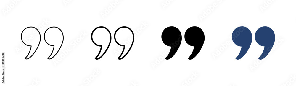 Quote icon set. Quotation mark symbol. Quote icon set. Quotation mark symbol.