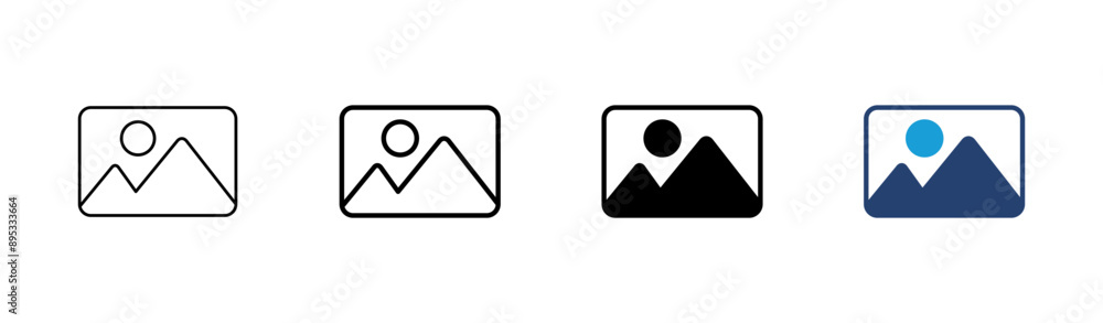 Picture icon set. photo gallery icon symbol Picture icon set. photo gallery icon symbol