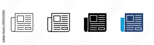 Newspaper icon set. news paper vector sign