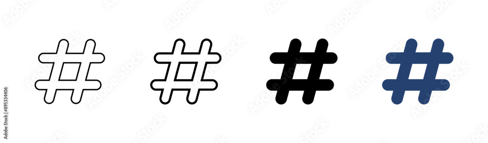 Obraz premium Hashtag icon set. hashtag symbol