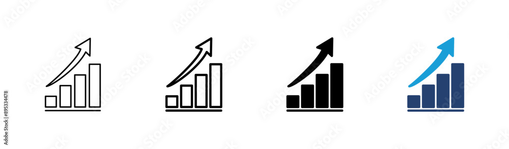 Growing graph Icon set. Chart icon. diagram icon Growing graph Icon set. Chart icon. diagram icon