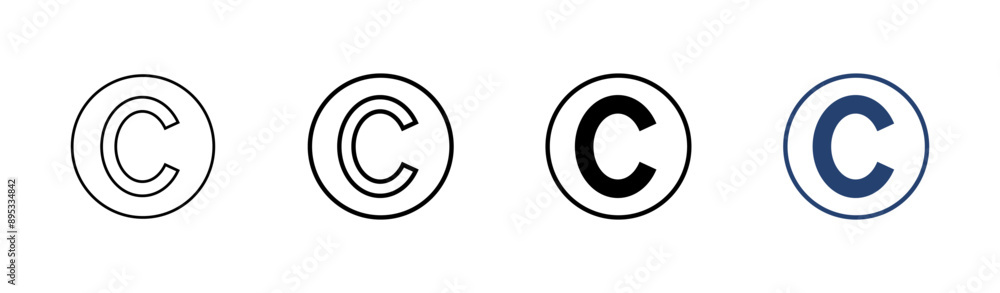 Copyright icon set. copyright symbols Copyright icon set. copyright symbols