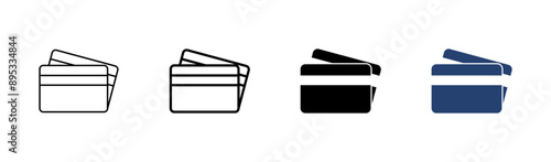 Credit card icon set. Credit card payment icon vector