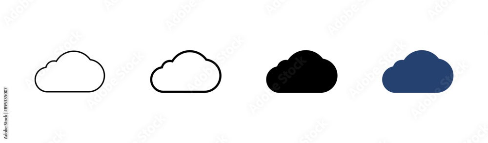 Cloud icon set. cloud vector icon Cloud icon set. cloud vector icon