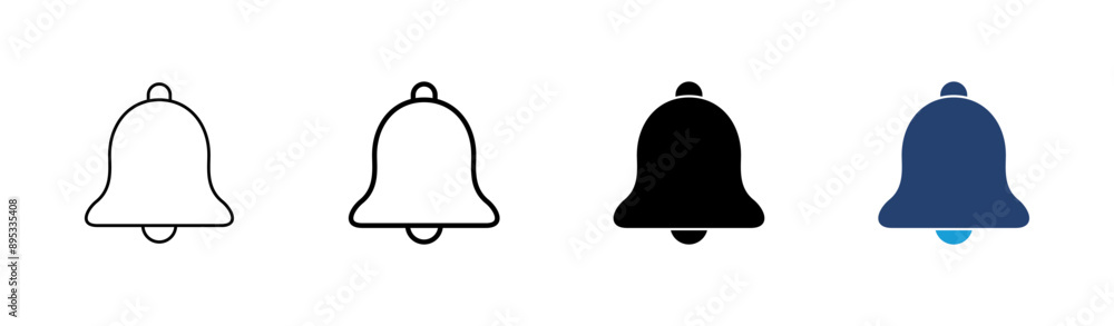 Bell Icon set. Notification icon for your web site design Bell Icon set. Notification icon for your web site design