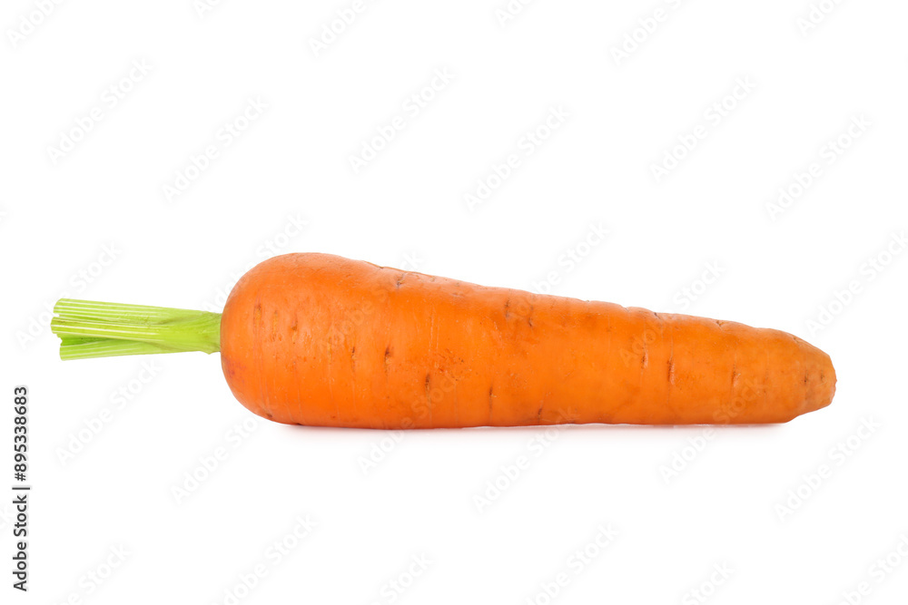 One fresh ripe carrot isolated on white One fresh ripe carrot isolated on white