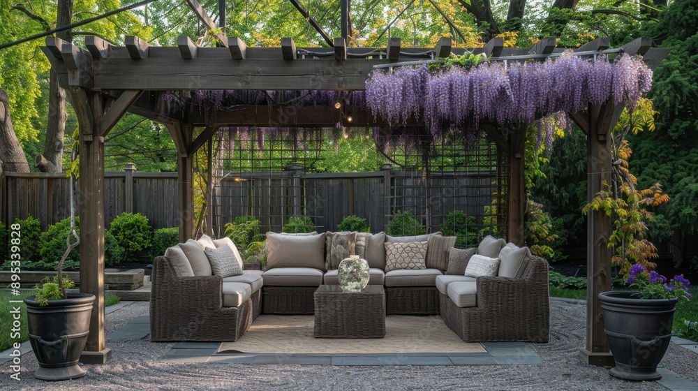 Outdoor Living Room with Wisteria Pergola
Outdoor Living Room with Wisteria Pergola