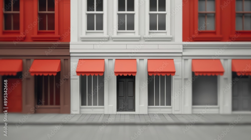 A visual representation of a recession with empty storefronts and rising unemployment, banner, with copy space A visual representation of a recession with empty storefronts and rising unemployment, banner, with copy space
