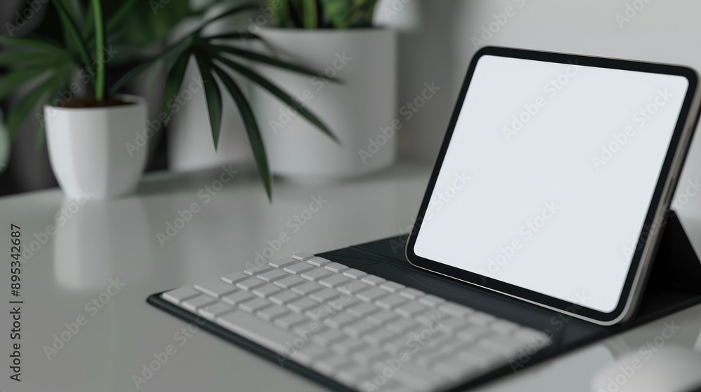 Tablet and Keyboard Mockup. Tablet and Keyboard Mockup.