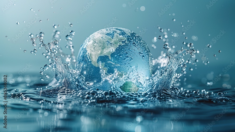 Worldwide Water Unity: Droplets Reflecting Global Awareness Worldwide Water Unity: Droplets Reflecting Global Awareness