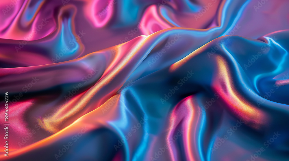 Obraz premium Vibrant silk satin background illustration