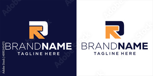 Creative Monogram Logo Letter R and Arrow, Design Inspiration, Illustration, Vector