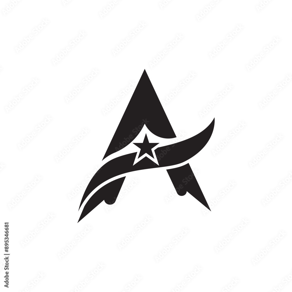 Letter A Vector Icon on White Background Letter A Vector Icon on White Background