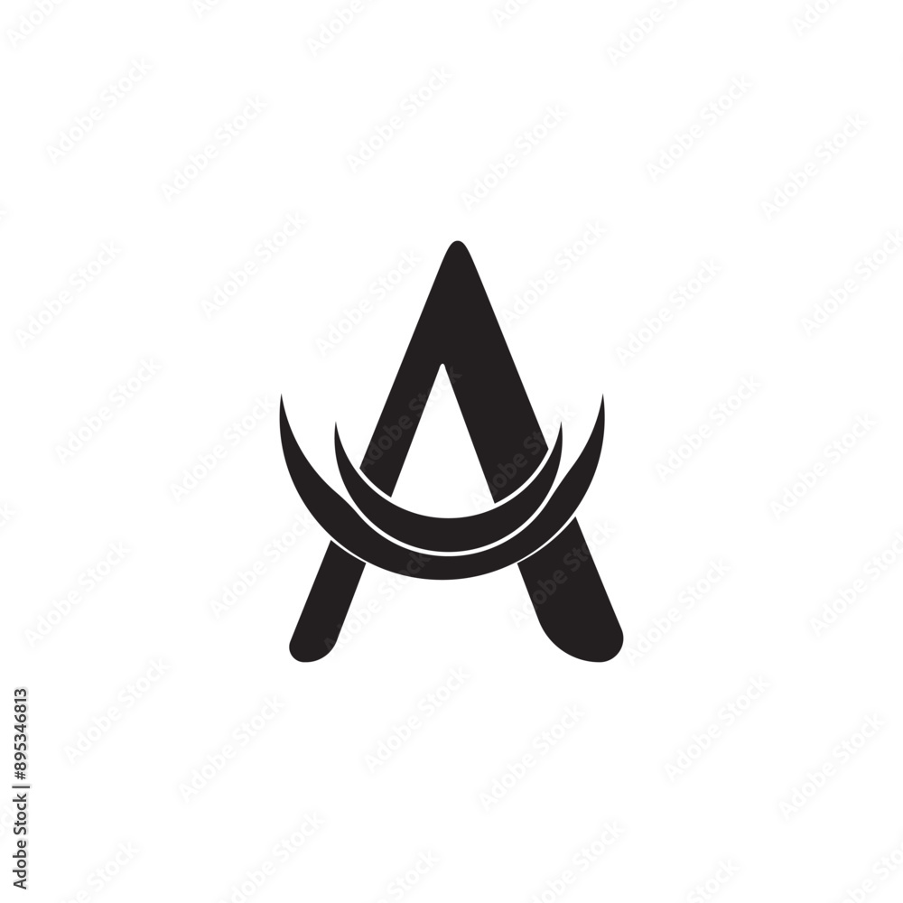 Letter A Vector Icon on White Background Letter A Vector Icon on White Background