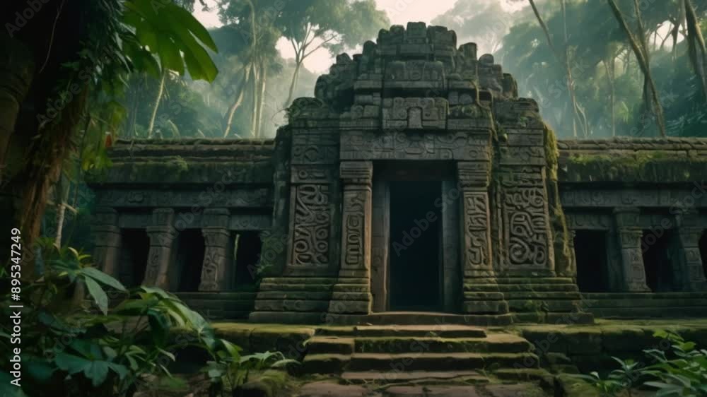 An ancient, overgrown castle ruin in a mystical forest, with vines and flowers reclaiming the stone walls An ancient, overgrown castle ruin in a mystical forest, with vines and flowers reclaiming the stone walls