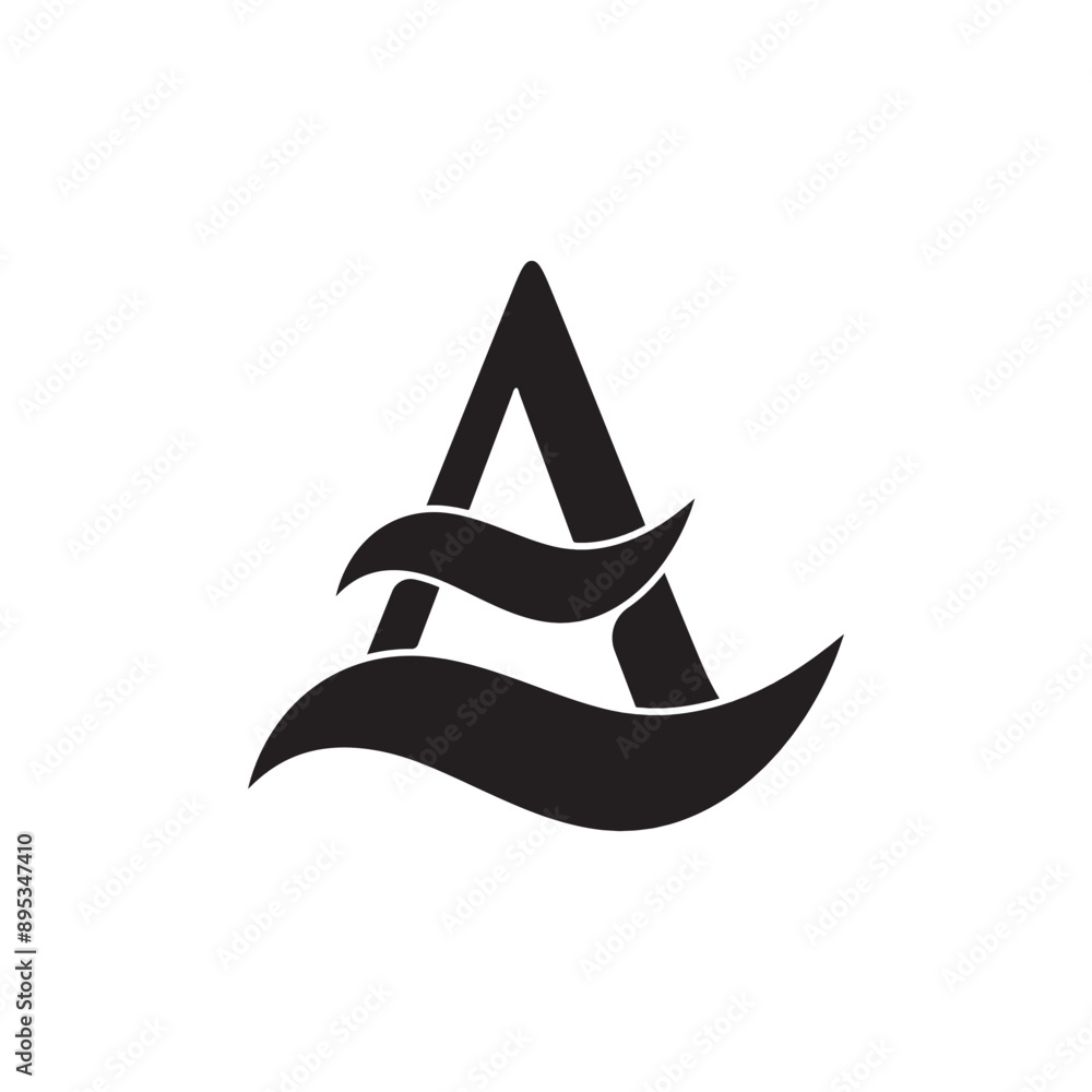 Fototapeta premium Letter A Vector Icon on White Background