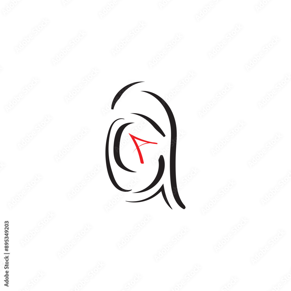 Letter A Vector Icon on White Background Letter A Vector Icon on White Background