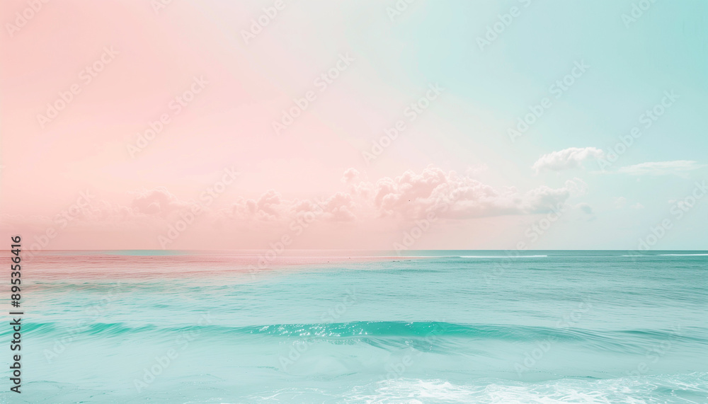 Sea and sky. An abstract minimalist background featuring Ocean Blue, Soft Cyan, and Coral Pink. Clean composition and vibrant color palette, ideal for modern designs. Sea and sky. An abstract minimalist background featuring Ocean Blue, Soft Cyan, and Coral Pink. Clean composition and vibrant color palette, ideal for modern designs.