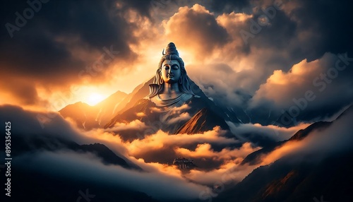 Lord Shiva in a Dhyana Mudra photo