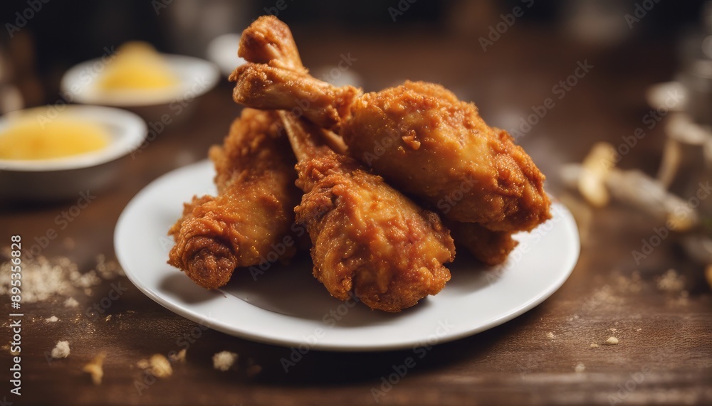 Golden brown fried chicken drumsticks Golden brown fried chicken drumsticks