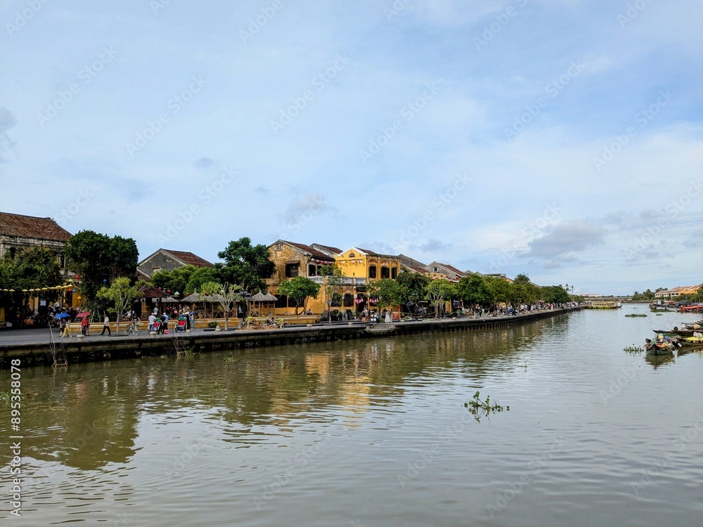 Fototapeta premium The streets of Hoi An Old town with many lanterns